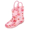 thumbnail image 1 of Tfken Toddler Rainboots Water Shoes Outdoor Play Mid-Calf Rain Boot Lightweight Floral Print Outerwear Cute Kids Booties Footwear Size 4.5-5 Years Pink, 1 of 4