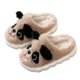 thumbnail image 1 of Tfken Teen Unisex Girls Boys Slippers Size 3-4 Years Winter Open-Heel Cartoon Print Eva Brown House Shoes, 1 of 3
