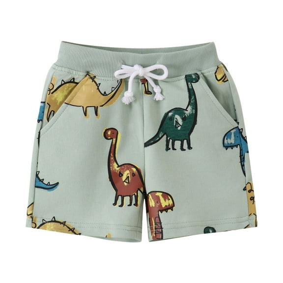 Tfken Toddler Boy Child Shorts Dinosaur Print Drawstring Charming Soft Walkshorts Shorts Size 1-2 Years