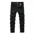 thumbnail image 1 of Tfken Toddler Boys Jeans Color Wash Straight-Leg Boyfriend Comfort Waist Relaxed Fit Daily Wear Black Denim Pants Size 4-5 Years, 1 of 1
