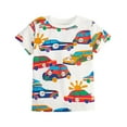 thumbnail image 1 of Tfken Toddler Boys T Shirts Size 3-4 Years Short Sleeve Tees Cotton Casual Car Graphic Crewneck Summer Clothess Boy Tops White, 1 of 6