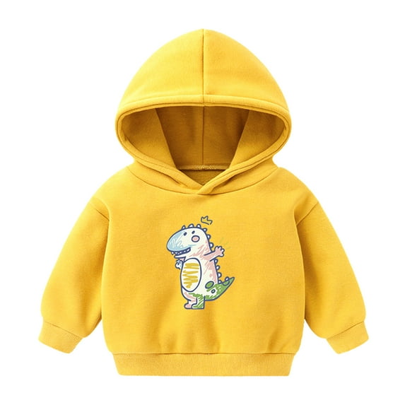 Tfken Toddler Child Boys Sweatshirt Long Sleeve Hooded Dinosaur Print Hoodies Cushy Tops Toddler Size 2-3 Years
