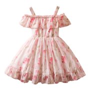Kids Casual Dress for Girls Summer Floral Print High Waist Kids Casual Dress for Girls Summer Floral Print High Waist