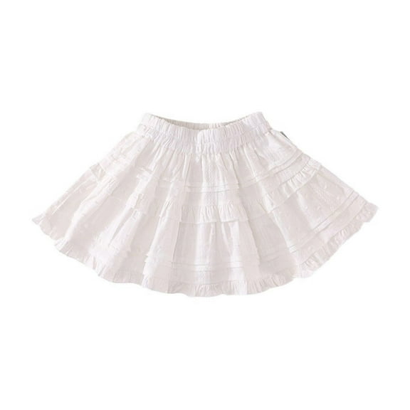 Tfken Toddler Child Girls Skirt White Size 18-24 Months Soft Embroidery Cute Short Skirts
