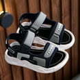 thumbnail image 1 of Tfken Toddler Children Sandals Pool Patchwork Double Buckle Open Toe Cute Flatform Sport Athletic Grey Boys Sandal Size 10.5-11 Years, 1 of 4