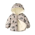 thumbnail image 1 of Tfken Toddler Girls Jacket Size 12-18 Months Hoodies Casual Hooded Dinosaur Print Mid-Weight Tops Coffee, 1 of 5