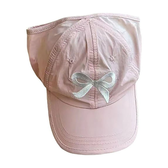 Tfken Toddler Kids Baseball Cap Bow Print All-Season Daily Wear Fashion Light Pink Hat