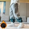 thumbnail image 1 of Tfken Toddler Teen Boys Trousers Gradient Joggers Warm Elastic Waist Grey Pants Size 12-13 Years, 1 of 4