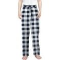 thumbnail image 1 of Tfken Toddler Teen Girls Pants Straight-Leg Casual Plaid Print Elastic Waist Cute Sleepwear Trousers Navy Size 4-5 Years, 1 of 4