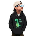thumbnail image 1 of Tfken Toddler Teen boys Hoodies Size 3-4 Years Casual Long Sleeve Hooded Sweatshirt Dinosaur Print Warm Black Tops, 1 of 6