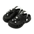 thumbnail image 1 of Tfken Toddler Unisex Child Garden Clogs Slippers Daily Wear Soft Bottom Size 5.5-6.5 Years Black Cartoon Decorations Swivel Ankle Strap Eva Girls Boys Sandals, 1 of 4