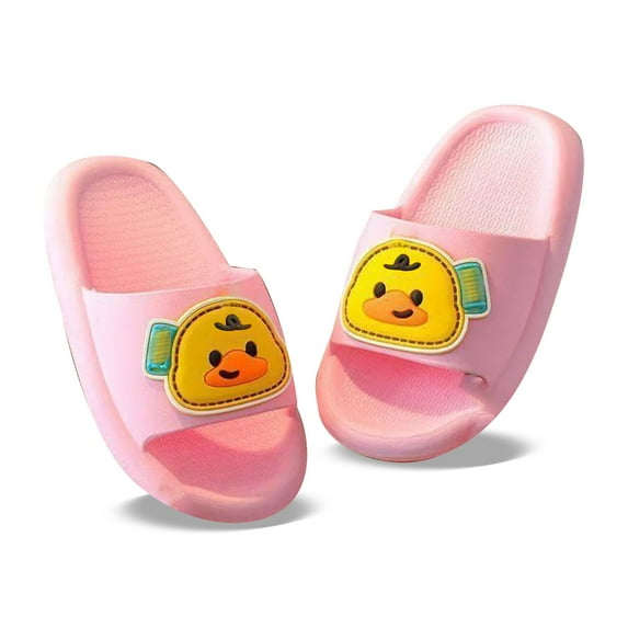 Tfken Toddler Unisex Children Sandals Soft Bottom non Swivel Ankle Strap Girls Boys Slippers Pink Size 5-6 Years