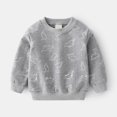 thumbnail image 1 of Tfken Tops For Boys Toddler Crew Neck Long Sleeve Dinosaur Print T-Shirts Fashion Breathable Tee Grey Size 5-6 Years, 1 of 3