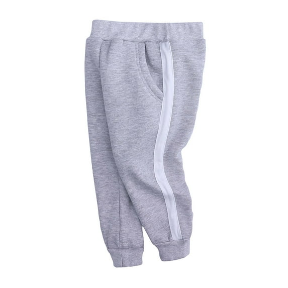 Tfken Trousers For Boys Children Joggers Color Block Elastic Waist Comfortable Soft Pants Light Gray Size 9-10 Years