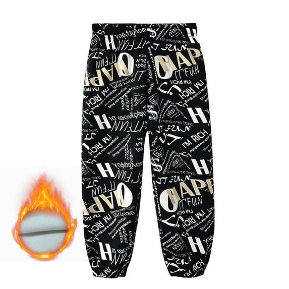 Tfken Trousers For Boys Children Trendy Fleece Elastic Waist Joggers Plaid Print Dark Green Pants Size 2-3 Years