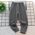 thumbnail image 1 of Tfken Trousers For Boys Toddler Comfortable Straight Elastic Waist Fashion Dark Gray Pants Size 2-3 Years, 1 of 3