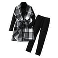 thumbnail image 1 of Tfken children girls outfit set 2Pc Long Sleeve Plaid Print Top Pant comfortable Multicolour outfits sets Size 9-10 Years, 1 of 7
