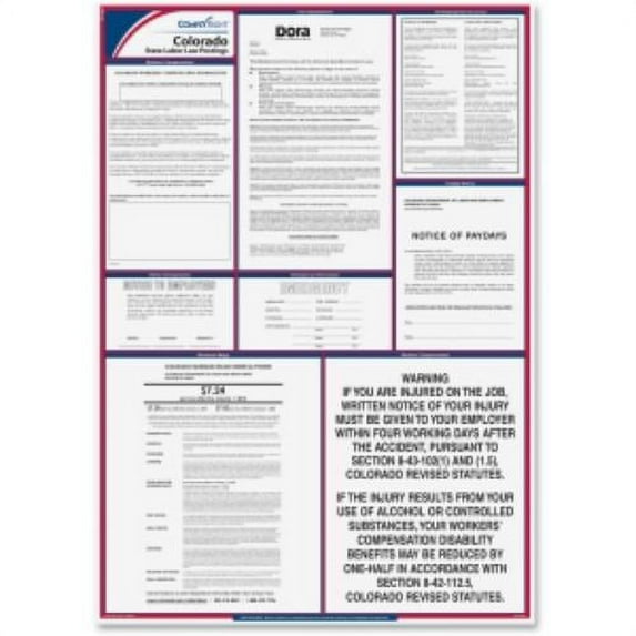 Tfp Complyright Colorado State Labor Law Poster - Labor Law (e10co)