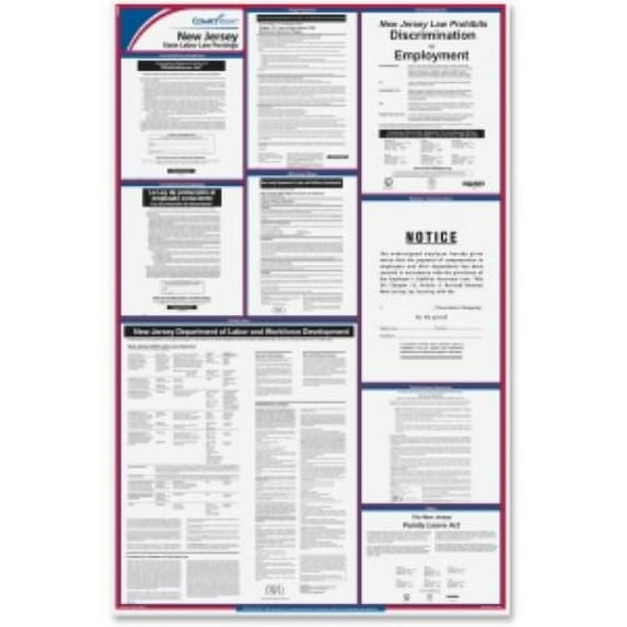 Tfp Complyright New Jersey State Labor Law Poster - Labor Law (e10nj)
