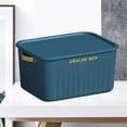 thumbnail image 1 of Tgbvmt 14In Thickened Plastic Folding Storage Box Removable Transparent Lid Large Capacity Quilt Toy Organizer Space Saving Dormitory Home Closet Bedroom Living Room Multi-Purpose Storage Bin, 1 of 6