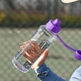 thumbnail image 1 of Tgbvmt 1L Large Capacity Sports Water Bottle Heat-Resistant Anti-Fall BPA-Free Semi-Transparent Frosted Plastic with Clear Scale Markings Portable Strap for Outdoor Sports Camping Gym Daily Hydration, 1 of 6