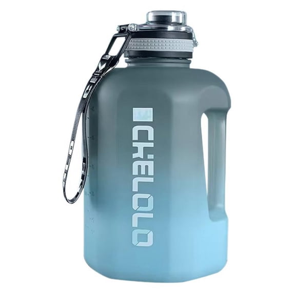 Tgbvmt 2200ML Giant Sports Water Bottle Frosted Plastic Non-Slip Portable Drawstring Tea Separation Design BPA-Free Leak-Proof for Outdoor Activities Camping Hiking Students Couples Daily Use