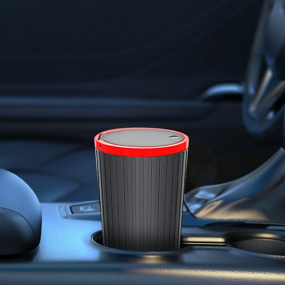 Tgbvmt 3.54 Inch 800ml Small Car Trash Can Spring Loaded Lid Leak Proof Odor Lock Stable Placement Multi Position Storage Easy Maintenance Universal for Cars Vehicle Interior Organizer