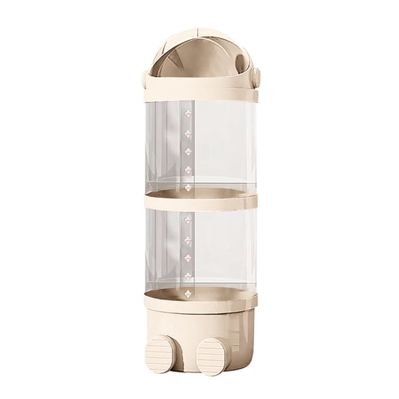 Tgbvmt 3-Layer Vertical Toy Storage Tube Visible Storage Stuffed Animals Organizer Slim Profile Quick Retrieval Plushies Storage Cylinder Apartment Dorm Room Home Corner Toy Storage Bin