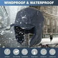 thumbnail image 1 of Tgbvmt 3-in-1 Winter Trapper Hat Windproof Warm Ear Flap Full Face Cover Removable Washable Mask Thermal Lined Adjustable Size Nylon Polyester for Skiing Snowboarding Cycling Camping Outdoor Sports, 1 of 3