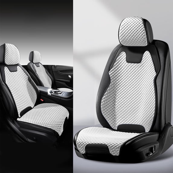 Tgbvmt 43.3 Inch Adjustable Car Seat Cushion Backrest Headrest Set Fast Heat Reduction Multi Point Support Breathable Tough Material Pressure Relief All Season For Vehicles Home Office Comfort Kit