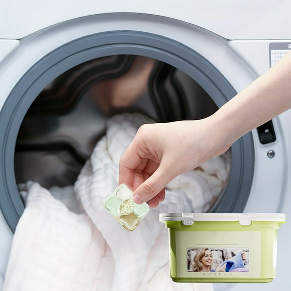 Tgbvmt 5-in-1 Laundry Gel Beads Concentrated Deep Stain Removal Color Protection Long-Lasting Fragrance Family Size 400ml Durable Gentle Clothes Multipurpose for Machine Wash Daily Laundry Detergent