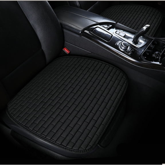 Tgbvmt 52" Car Linen Seat Cushion 3 Piece Set Breathable Ventilated Honeycomb Mesh Washable Fade Resistant Non Slip Wear Resistant Universal for Sedan SUV Truck Commercial Vehicle All Season Seat Pad