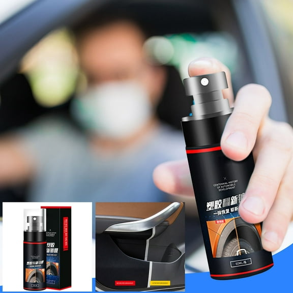 Tgbvmt 60ml Car Plastic Refurbishing Agent Dashboard Rubber Leather Glazing Coating Scratch Yellowing Oxidation Removal High Transparency Strong Adhesion Auto Interior Restoration Wax Accessory