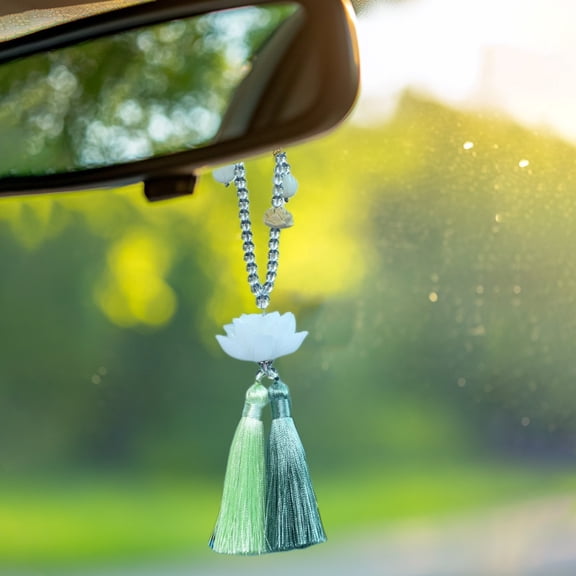 Tgbvmt 8.66 Inch Car Rearview Mirror Pendant Interior Decorative Hanging Ornament Unobstructed Driving Sight Unique Texture Design Vehicle Ambiance Enhancement Auto Interior Decor Accessory