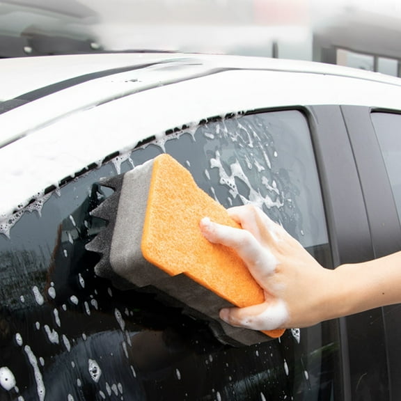 Tgbvmt 8 Inch Double Sided Car Wash Sponge Block Three Layer Undulating Structure Efficient Decontamination Lock Water Wear Resistant Foam Generating Paint Protection Universal For Car Cleaning Tools