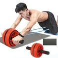 thumbnail image 1 of Tgbvmt Ab Wheel Roller for Core Workout Non-Slip Foam Handles Stainless Steel TPR Wheel Knee Pad Included Home Gym Equipment for Men Women Core Strengthening Weight Loss Muscle Toning, 1 of 6