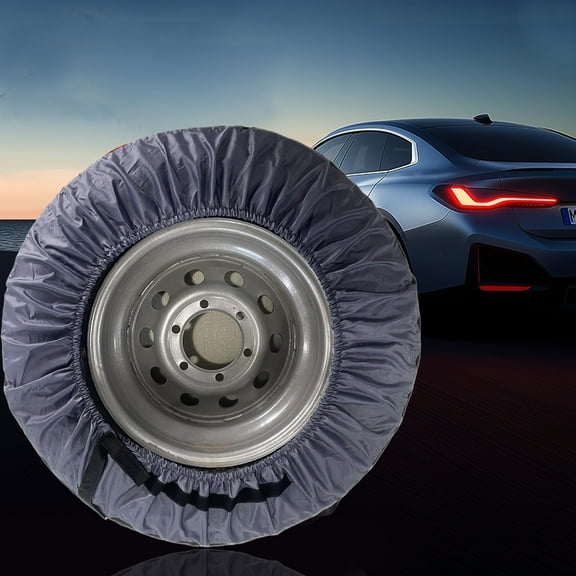 Tgbvmt Adjustable Car Tyre Cover, Oxford Cloth Sun Protection for Spare Wheel, Universal Fit for Tires Up to 31in, Water and Snowproof, Easy to Install and Remove, Protects Tire from the Elements