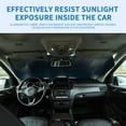 thumbnail image 1 of Tgbvmt Automotive Sunshade for Front Windshield Heat Insulation UV Protection Double Layered for Maximum Cooling Foldable Accordion Design Keeps Car Cool on Sunny Days Perfect for SUVs Trucks Sedans, 1 of 3