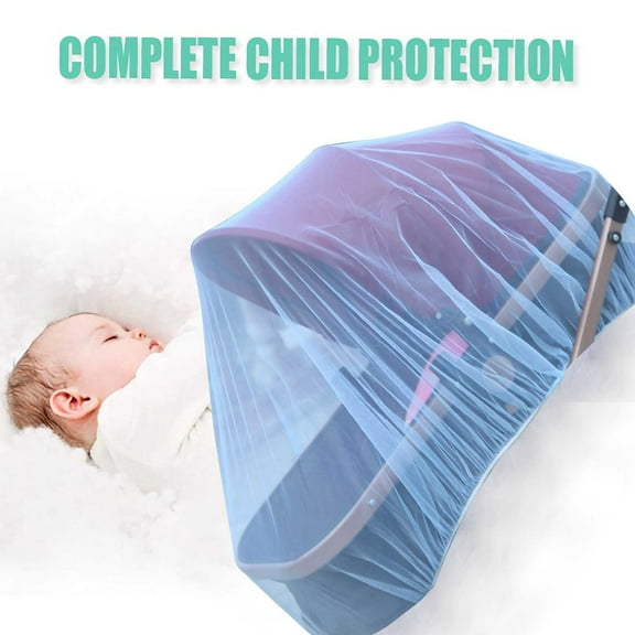 Tgbvmt Baby Stroller Mosquito Net, Full Encrypted Cover for Mosquito Prevention, Breathable and Reusable Mesh Stroller Cover, Fits Most Strollers, Car Seats, Cradles, Outdoor Protection for Babies