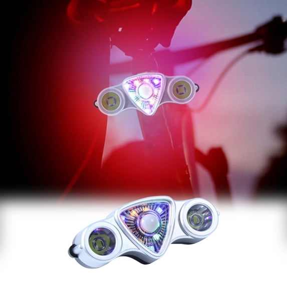 Tgbvmt Bike Tail Light 9+2 LEDs 6 Adjustable Lighting Modes Rechargeable IPX4 Waterproof High Brightness Warning Beads Portable Rotatable Clip Universal for MTB Night Riding Running Cycling Accessory
