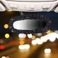thumbnail image 1 of Tgbvmt Car Mirror Cover Diamond Bling Elastic Rear View Mirror Decoration Sparkling Rhinestone Stretchable Easy Install Interior Accessories Women Girls Gift Stylish Upgrade, 1 of 7