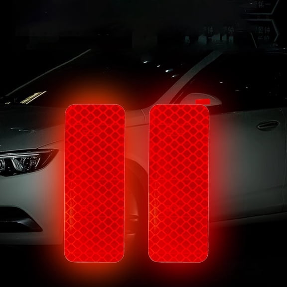 Tgbvmt Car Reflective Stickers 1.18 Inch High Brightness Night Warning Scratch Covering Waterproof Weather Resistant Firm Adhesion For Car Motorcycle Body Safety Decoration Accessory