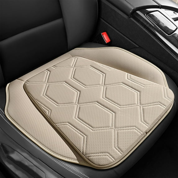 Tgbvmt Car Seat Cushion Breathable Perforated Leather Four Season Pad Comfortable Soft Supportive Cushion Universal Seat Cover Suitable for Cars Trucks SUV All Year Round Use