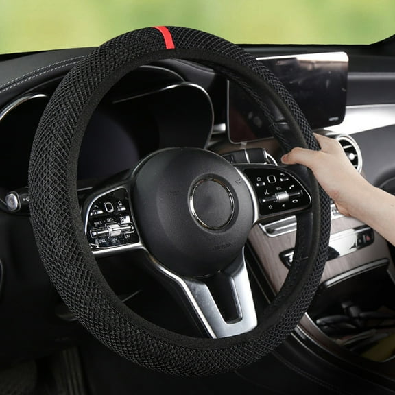 Tgbvmt Car Steering Wheel Cover Ice Silk Mesh Cloth, Non-slip Handle Protector for Summer, Universal Fit for Most Cars, Comfortable Grip for Hot Days, Stylish Design for Improved Driving Experience