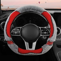 Tgbvmt Car Steering Wheel Cover Non-Slip Warm Winter Handlebar Cover for 14.5-15 Inch Steering Wheel Comfort Grip Anti-Vibration Protection for Car Drivers Women and Long Road Trips in Cold Weather