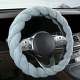 thumbnail image 1 of Tgbvmt Car Steering Wheel Cover Soft Warm Non Slip Universal 14-15 Inches High Grade Material Interior Decoration Luxury Comfort Driving Vehicle Protection Winter Travel Holiday Gift Set, 1 of 9