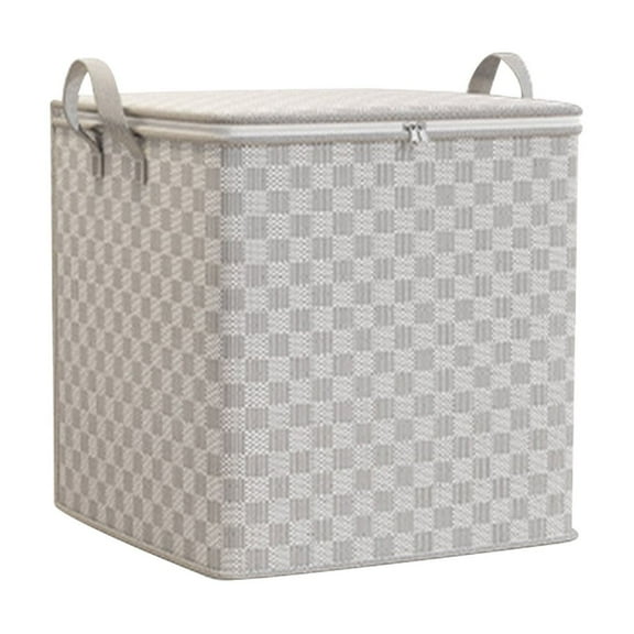 Tgbvmt Checkerboard Pattern Clothing Storage Bag, Large Capacity Organizer for Clothes, Bedding & Quilts, Waterproof Dust-Proof Storage Solution, Zipper Closure for Easy Access, Space-Saving Design