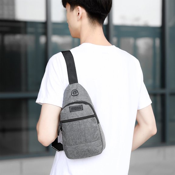 Tgbvmt Chest Bag for Men, Small Casual Backpack, Large Capacity One Shoulder Sling Bag, Fashionable Diagonal Crossbody Bag, Perfect for Travel, Daily Use, Stylish Design with Comfortable Fit