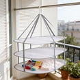 thumbnail image 1 of Tgbvmt Clothes Drying Basket Breathable Mesh Hanging Drying Net Windproof Foldable Laundry Drying Rack For Balcony Laundry Room Bathroom Home Travel Indoor Outdoor Clothes Drying Organizer, 1 of 6