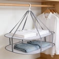 thumbnail image 1 of Tgbvmt Clothes Drying Basket Breathable Mesh Hanging Drying Net Windproof Foldable Laundry Drying Rack For Balcony Laundry Room Bathroom Home Travel Indoor Outdoor Clothes Drying Organizer, 1 of 6